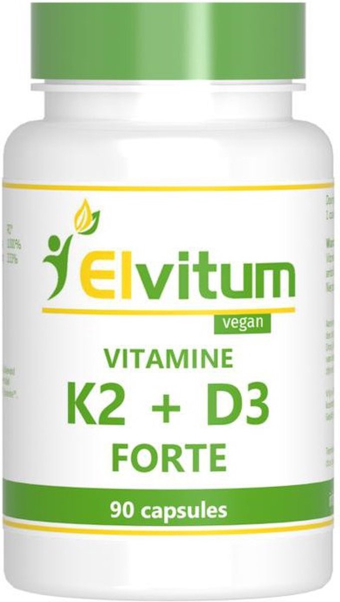 Elvitum Vitamine K2 + D3 forte 90 Vegetarische capsules