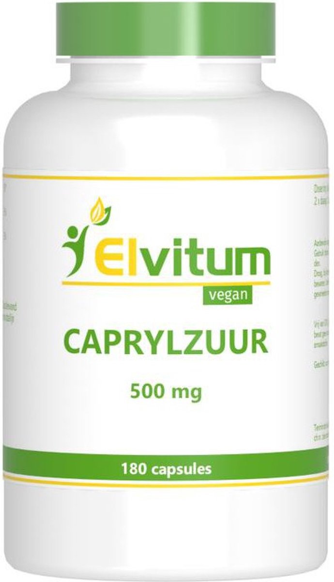 Elvitum Caprylzuur 500mg 180 Vegetarische capsules