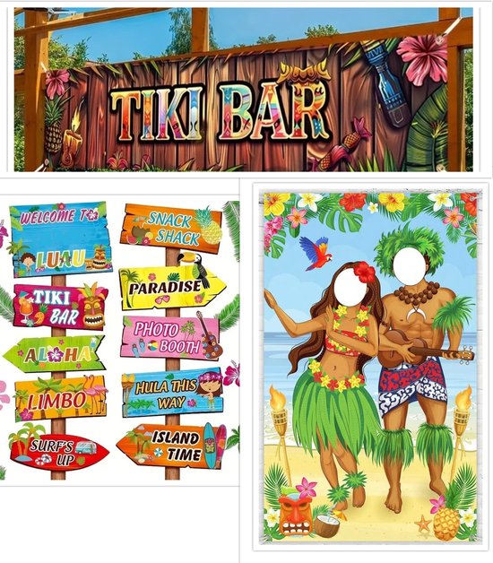 Amscan Hawaiian Tiki-Flaggenbanner 3,3 M – Bunte Papier-Tikis Für Sommerparty & Luau-Deko
