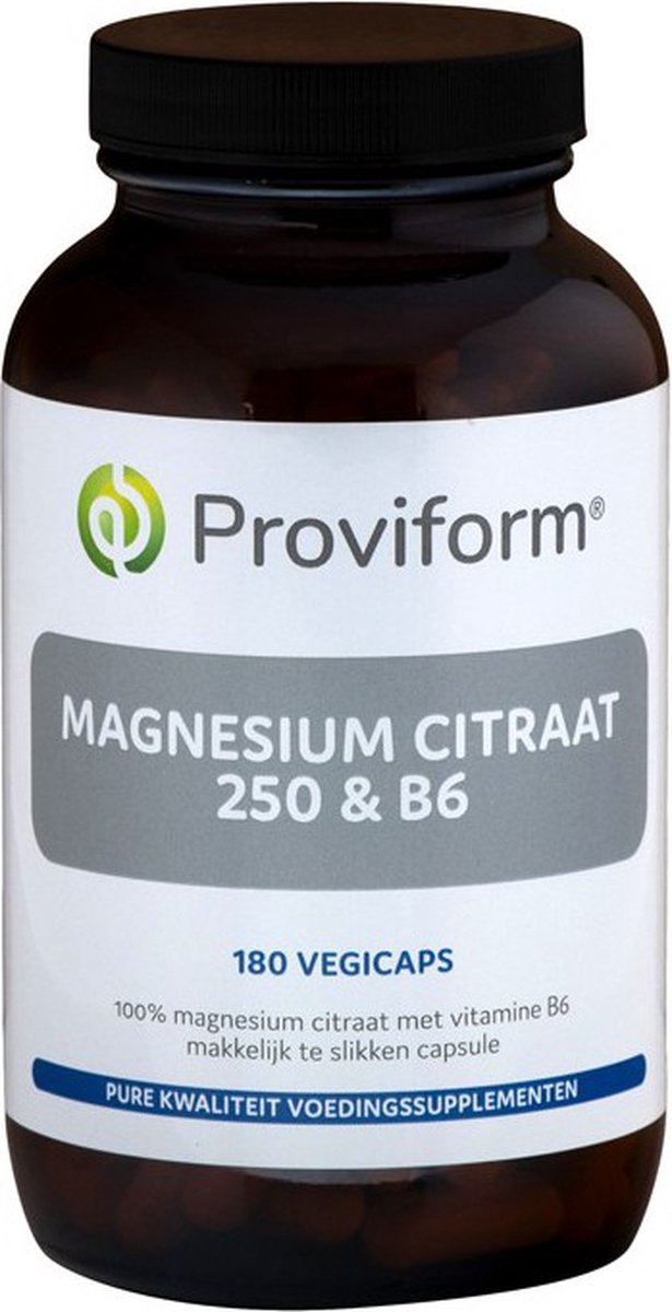 Proviform Magnesium citraat 250 & B6 180 Vegetarische capsules