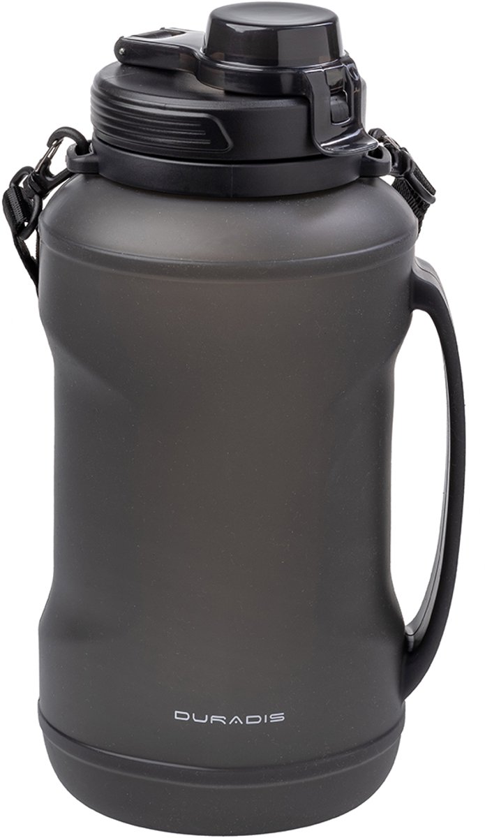 Duradis - Opvouwbare waterfles - Drinkfles - Waterzak - Duurzaam - Siliconen - 2000 ml - Zwart — cadeau in Sport & Outdoor - foto 3