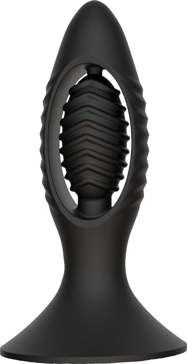 Limitless - AP1 - Shock Swelling Anaal Plug met Vibrerende Bal - Zwart