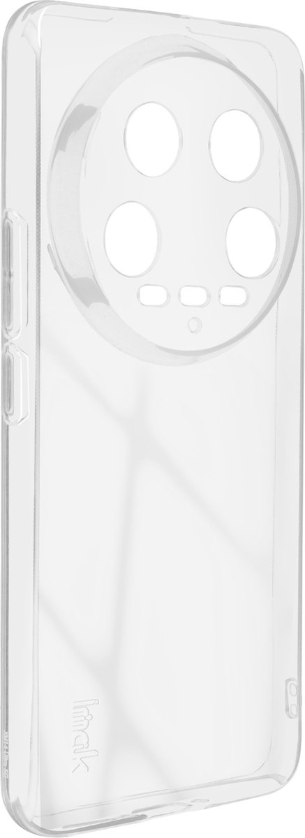 iMak, Hoes Geschikt voor Xiaomi 14 Ultra Camerablok met siliconenbescherming, Transparant