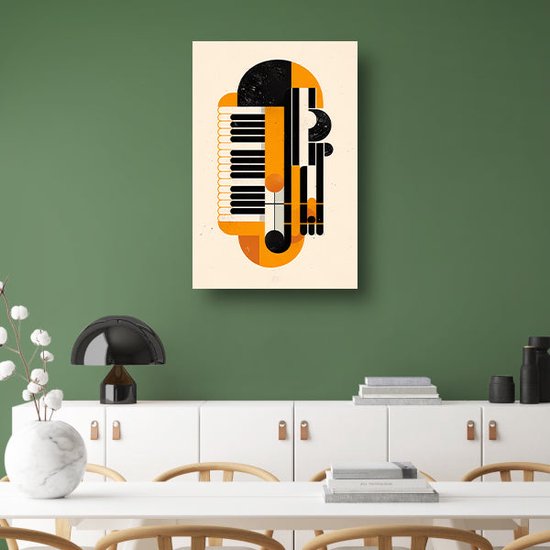 Décoration murale accordéon - Posters instruments de musique - Décoration murale Personnel de musique - Décoration murale industrielle - Posters salon - Poster Décoration murale chambre 40x60 cm