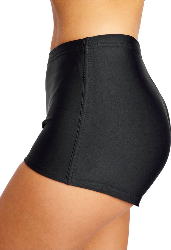 Bellivalini BLV-Leila Dames Zwembroek - Zwemshorts - Bikinibroekje - Elastische tailleband - Polyamide & Elastaan - Zwart - L