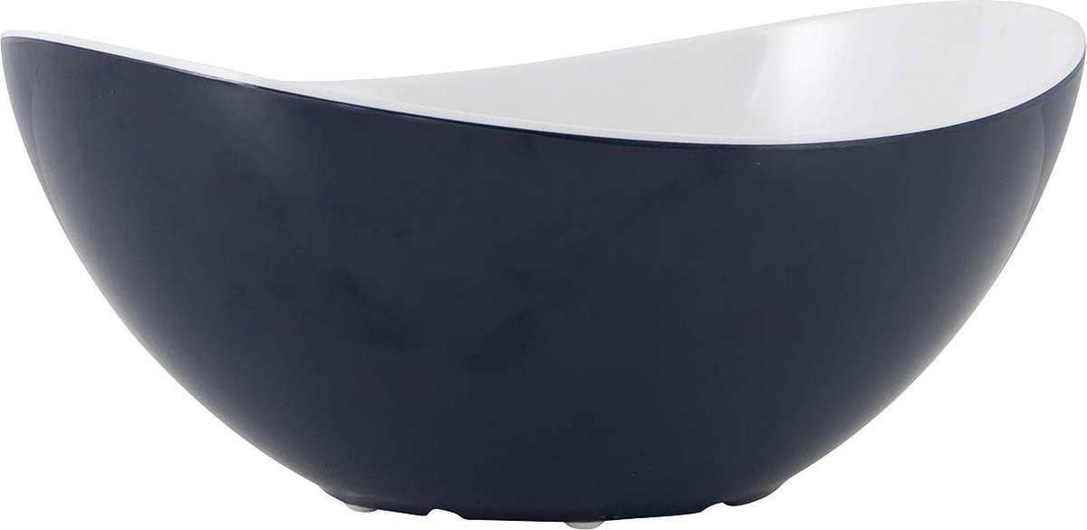 Gimex - Solid Line - Saladeschaal - Blauw & Wit - 1 Stuk