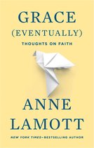 Boekkaft met de titel 'GRACE (EVENTUALLY) THOUGHTS ON FAITH' door ANNE LAMOTT, met een wit origamivogeltje op een gele achtergrond.