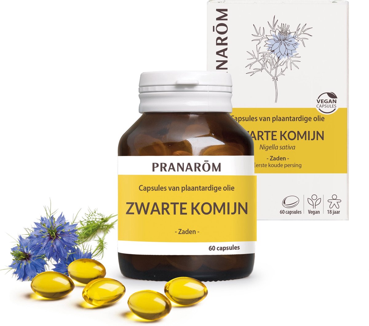 Pranarom - Zwarte Komijn Plantaardige Olie Capsules - 60 capsules
