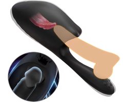 Mannen masturbator - Scrotum en testikel vibratie - Tong