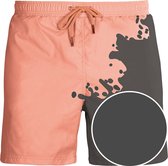 SEA'SONS - Zwembroek Heren - Kleurveranderend - Snel drogend - Koraal Grijs - Maat S