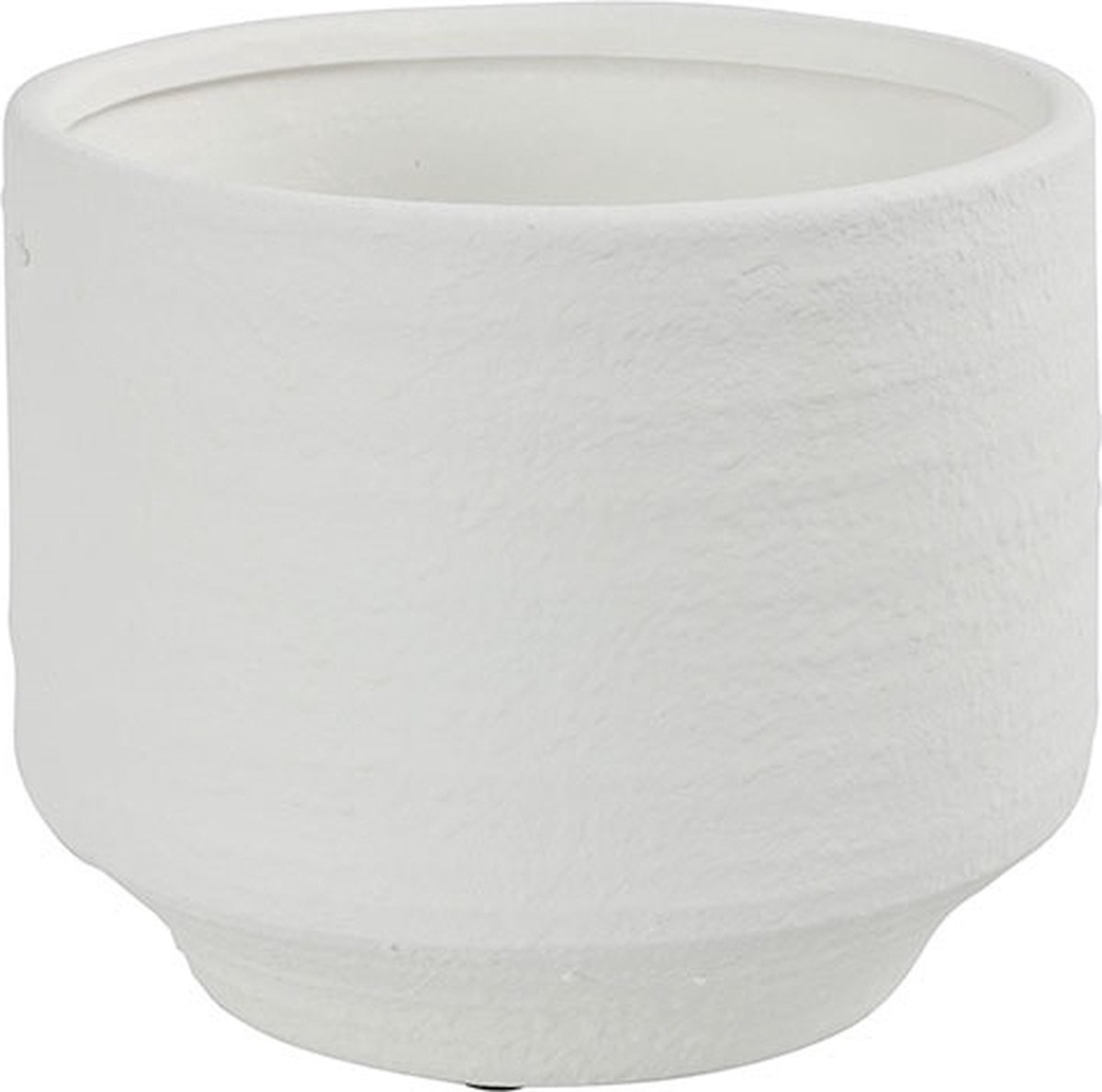 Countryfield Bloempot Terri L wit aardewerk - L25,5B25,5H20,5CM