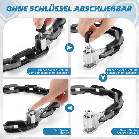 Bike Chain Lock Heavy Duty Anti diefstal Robuust en Veilig chain lock bol