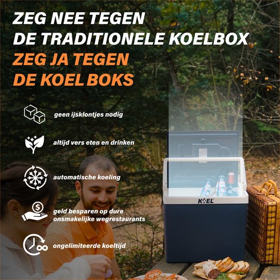 Koel Boks 25L - Koelbox Elektrisch 12V en 220V/230 Volt - Camping Koelkast voor Auto - Coolbox - Frigobox tot -19°C van Merkloos — afbeelding 2