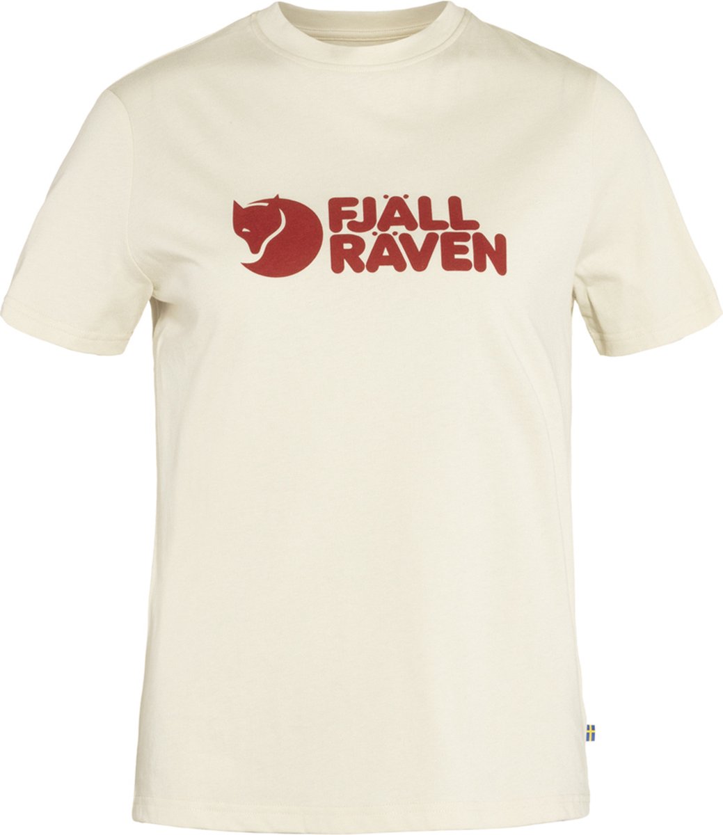 Fjällräven Fjällräven Logo T-shirt Dames Korte mouw Chalk Wit