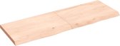 vidaXL - Tafelblad - 120x40x(2-4) - cm - onbehandeld - massief - eikenhout