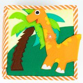 Jolly Designs Dino Vrienden - Mini Stil Boek - 18+ Maanden - Stil Boek voor Peuters - Educatief Speelgoed - Montessori Speelgoed - Ideaal Peutercadeau