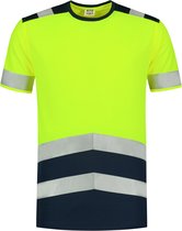 T-shirt Tricorp 103006 High Vis Bicolor - Jaune Fluo/Encre - L
