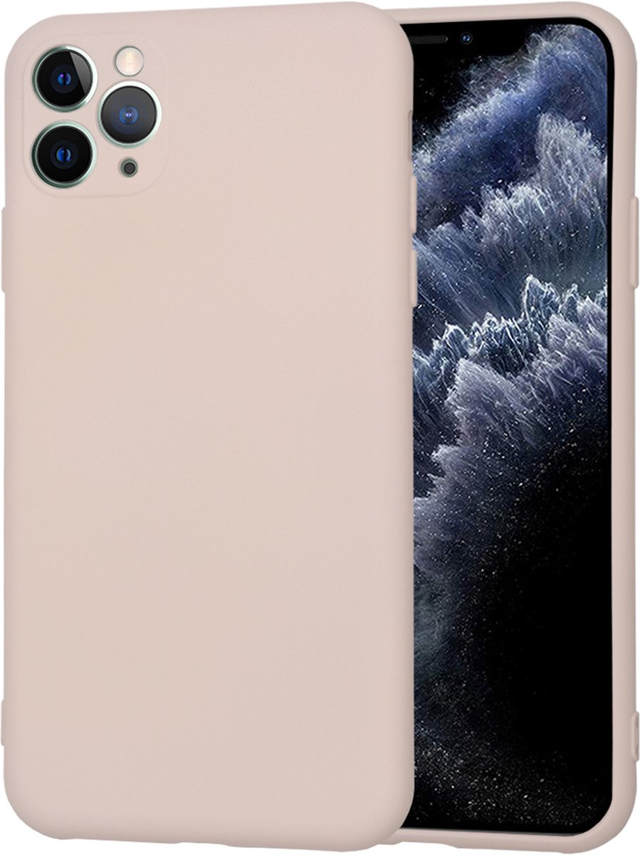 Techsuit Soft Flex Silicone Back Cover hoesje voor Apple iPhone 11 Pro Max - Pink Sand