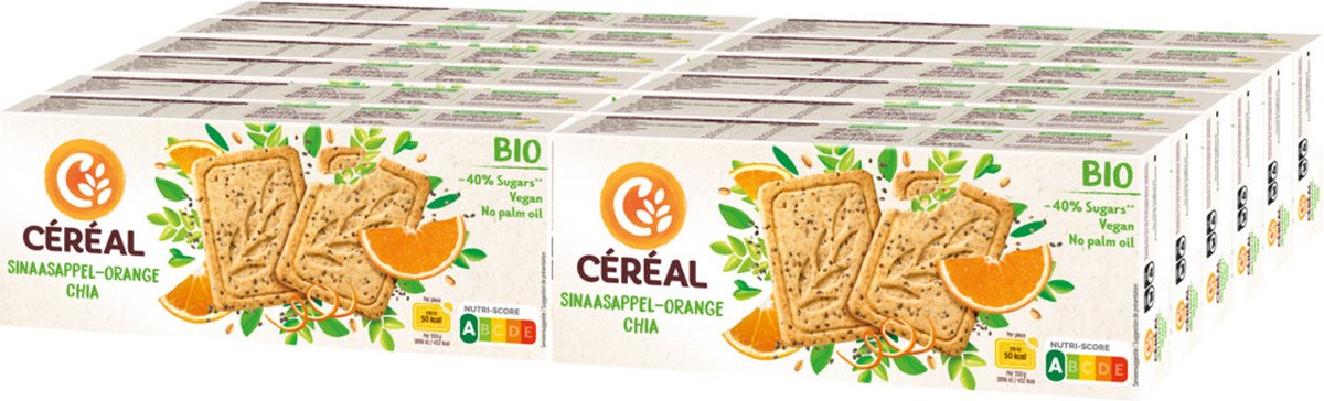 Céréal Healthy Bio Cake & Koekje Sinaasappel Chiazaad - 12 x 132 gr - Voordeelverpakking