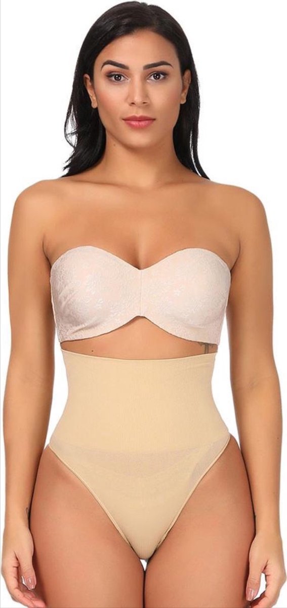 CHPN Shapewear - Corrigerend Ondergoed - High-Waist - String - Shape wear - Beige - Elastisch - Ondergoed