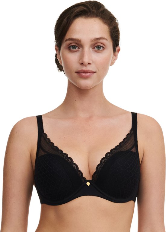 Chantelle - Soutien- BH plongeant à armatures - Norah Chic - 80C - Zwart