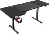 Bol.com Game bureau Stryn zit sta elektrisch 160x60/75x72-117 cm zwart pro.tec aanbieding