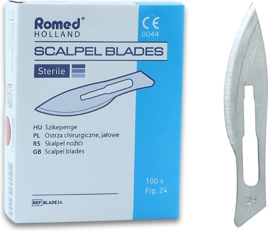 Lames de scalpel Romed n ° 24 stériles