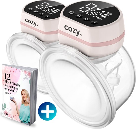 Foto: Cozy elektrische borstkolf pro 2024 dubbel draadloze kolf apparaat handkolf alternatief handsfree kolfapparaten breast pump incl e boek met 12 tips tricks