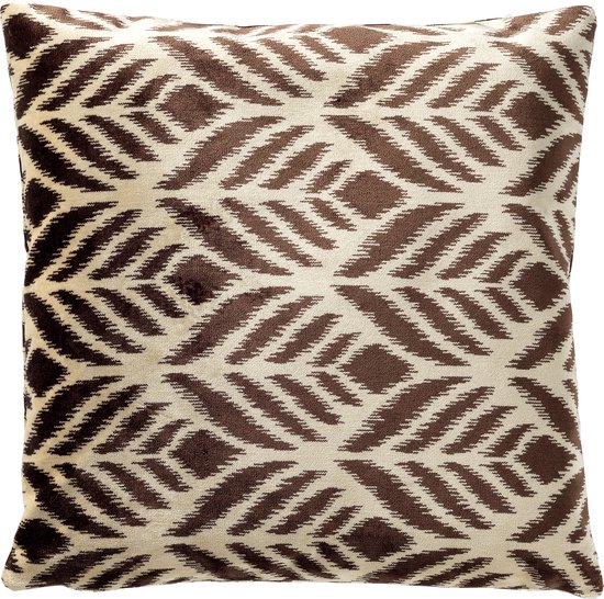 ALEXA | Coussin 45x45 cm | Marron | Hoii | avec rembourrage de coussin durable