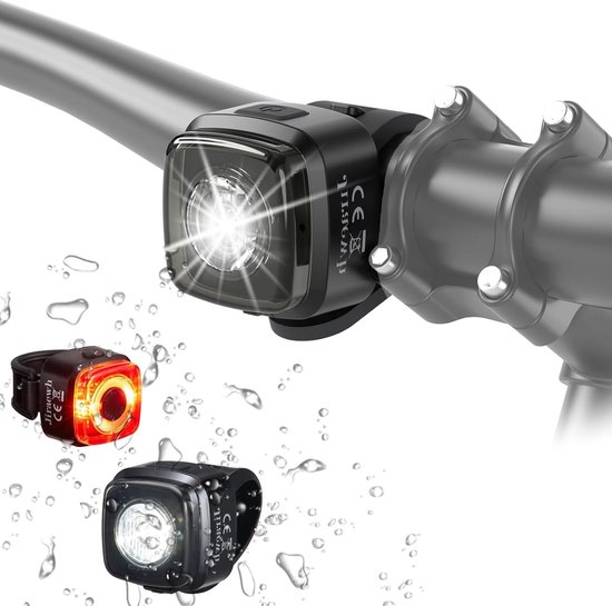 Led-fietsverlichtingsset, StVZO goedgekeurd, 600 mAh, type-C