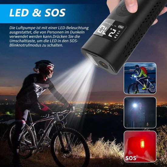 Neues Modell 150psi Akku-Reifen füller Luft kompressor 4000mAh Hand luftpumpe fü