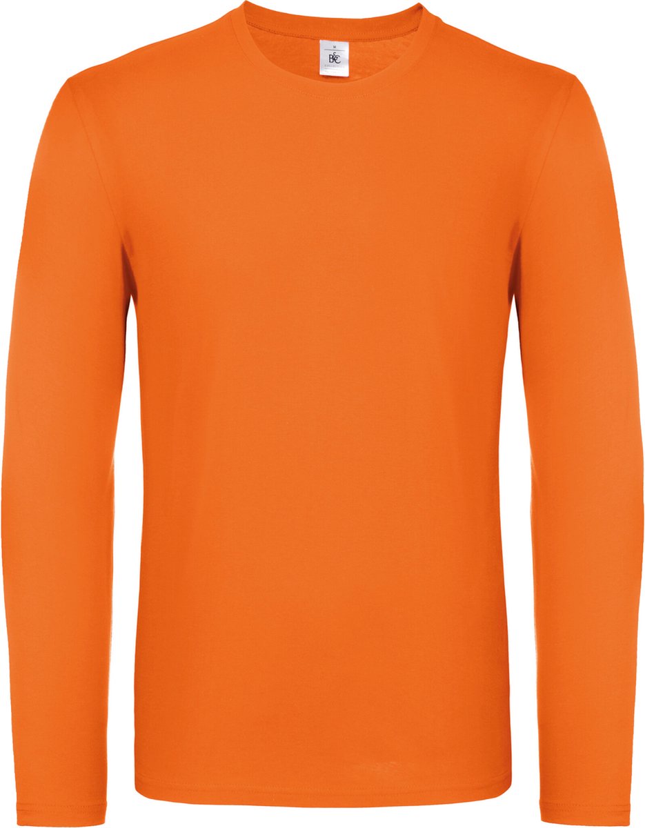 B&C BE INSPIRED - Men´s T-Shirt #E150 Long Sleeve - Orange - 3XL