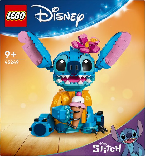 LEGO ǀ Disney Stitch, Jouet de Construction pour Enfants, Set avec Cornet de Glace, Figurine à Construire, Idée Cadeau pour Les Filles et Garçons Dès 9 Ans Fans du Célèbre Film Lilo et Stitch 43249