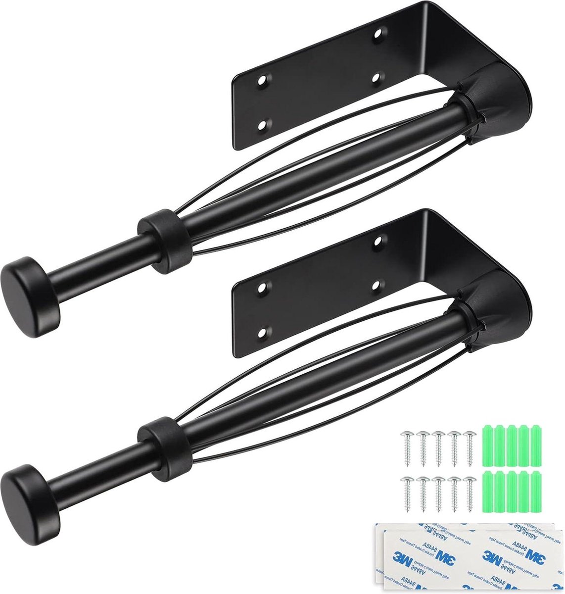 2 stuks keukenrolhouder zonder boren dempend effect zelfklevende papierrolhouder keukenaccessoires aluminiumfolie