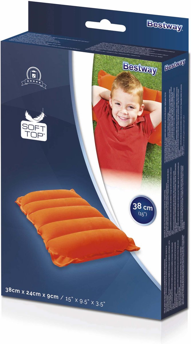 Bestway Opblaasbaar Reiskussen rood 44 X 28 van Bestway — afbeelding 2