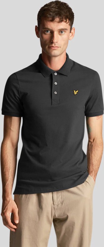 Lyle & Scott Polos & T-shirts Homme Polo uni - Grijs - Taille XS