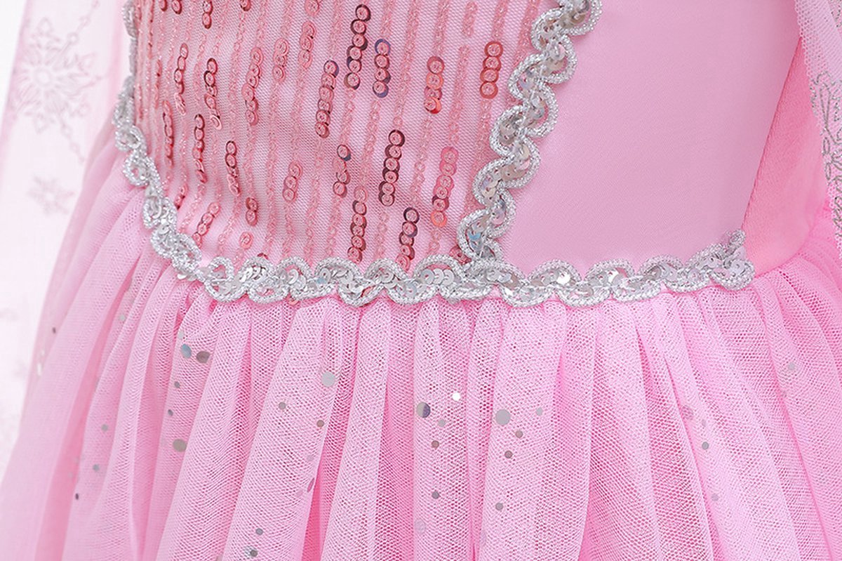 Joya Kids® Roze Prinses Jurk | Luxe Verkleedjurk | Prinsessenjurk Meisje | Verkleedkleren Meisje | Prinsessen Verkleedkleding | Carnavalskleding Kinderen | Roze | | Cadeau Meisje Sinterklaas — afbeelding 14