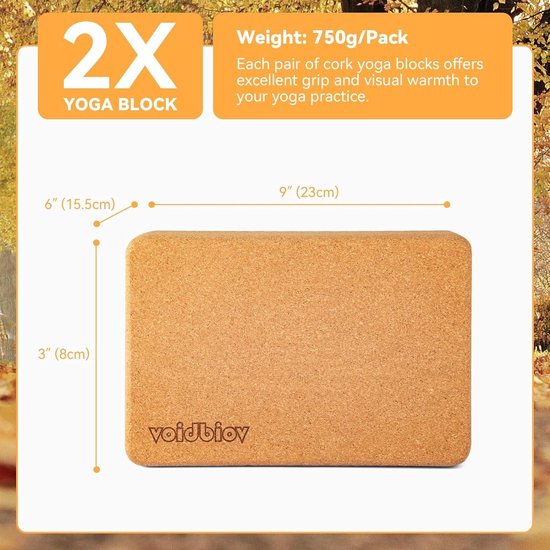 Yogablok ondersteunend latexvrij EVA-schuim zacht antislip oppervlak - voor yoga pilates meditatie - grip en stabiliteit yoga block wood — afbeelding 2