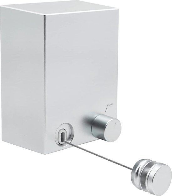 Uittrekbare waslijn met instelbare dichtheid - Muurbevestigde high-performance waslijn tot 42 m - MUALROUS washing line