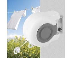Intrekbare Wandgemonteerde Waslijn - Grote Droogruimte - Binnen en Buiten washing line