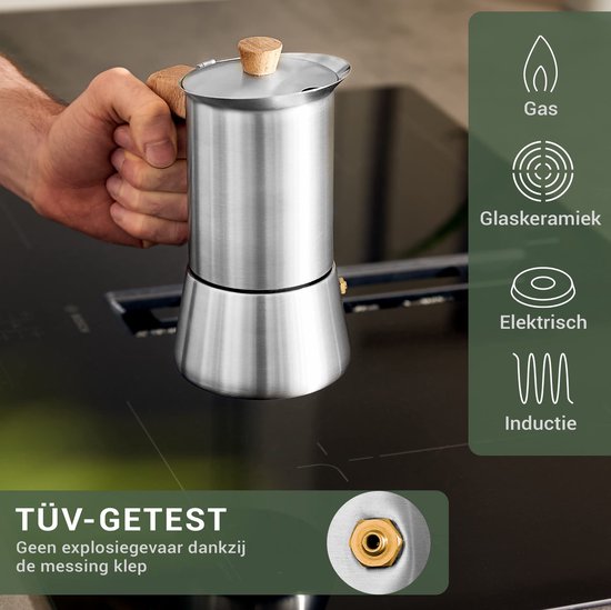 WALDWERK espressomachine (300ml) - inductie-espressomachine geschikt