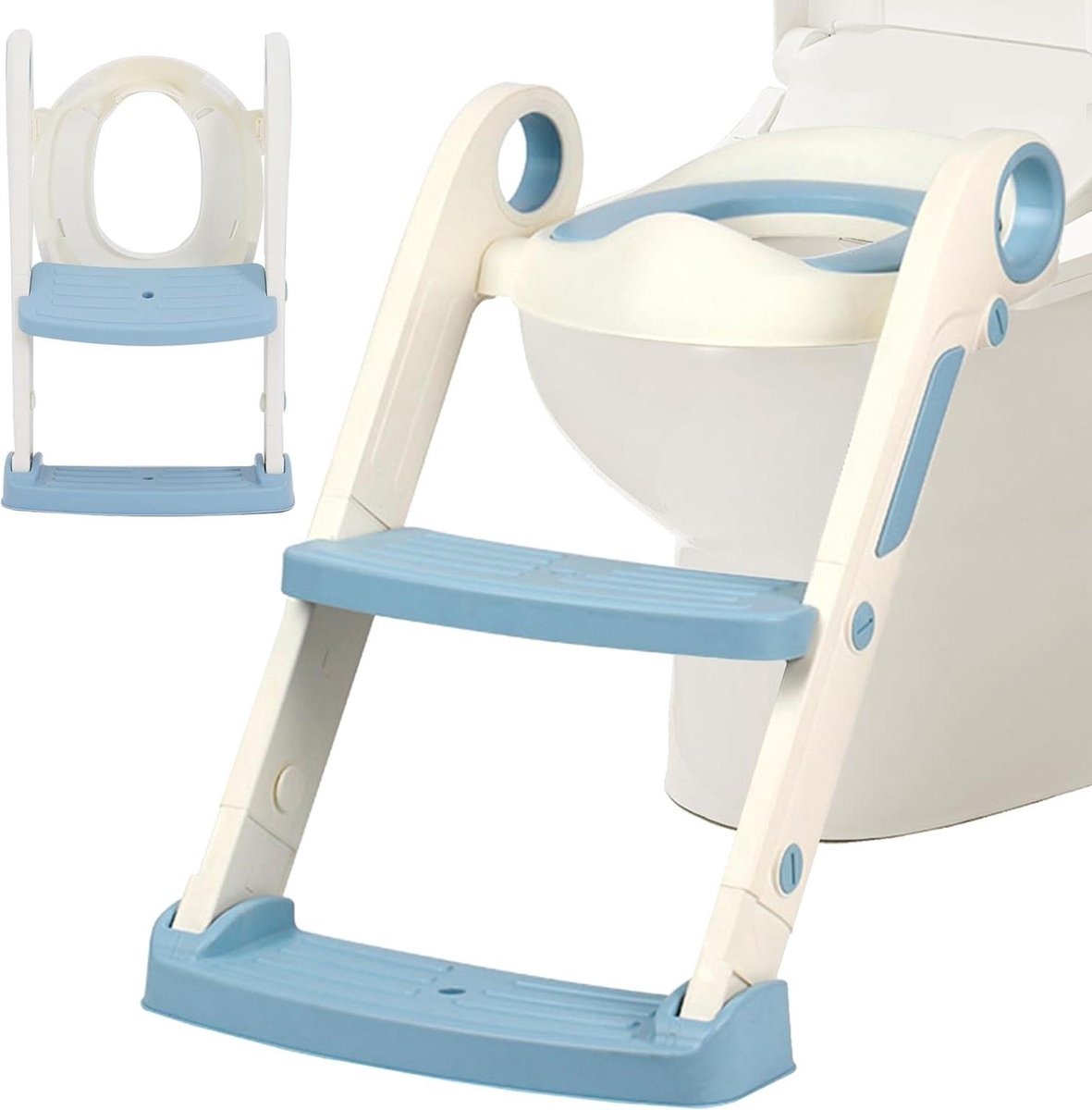 Goedkoopste Toiletbril voor baby's | trap toiletbril voor kinderen | spatbescherming handgrepen | toilettrainer voor peuters | jongens en meisjes | hoogte verstelbaar | inklapbaar | reizen | badkamerstoel. Toiletbril voor kinderen