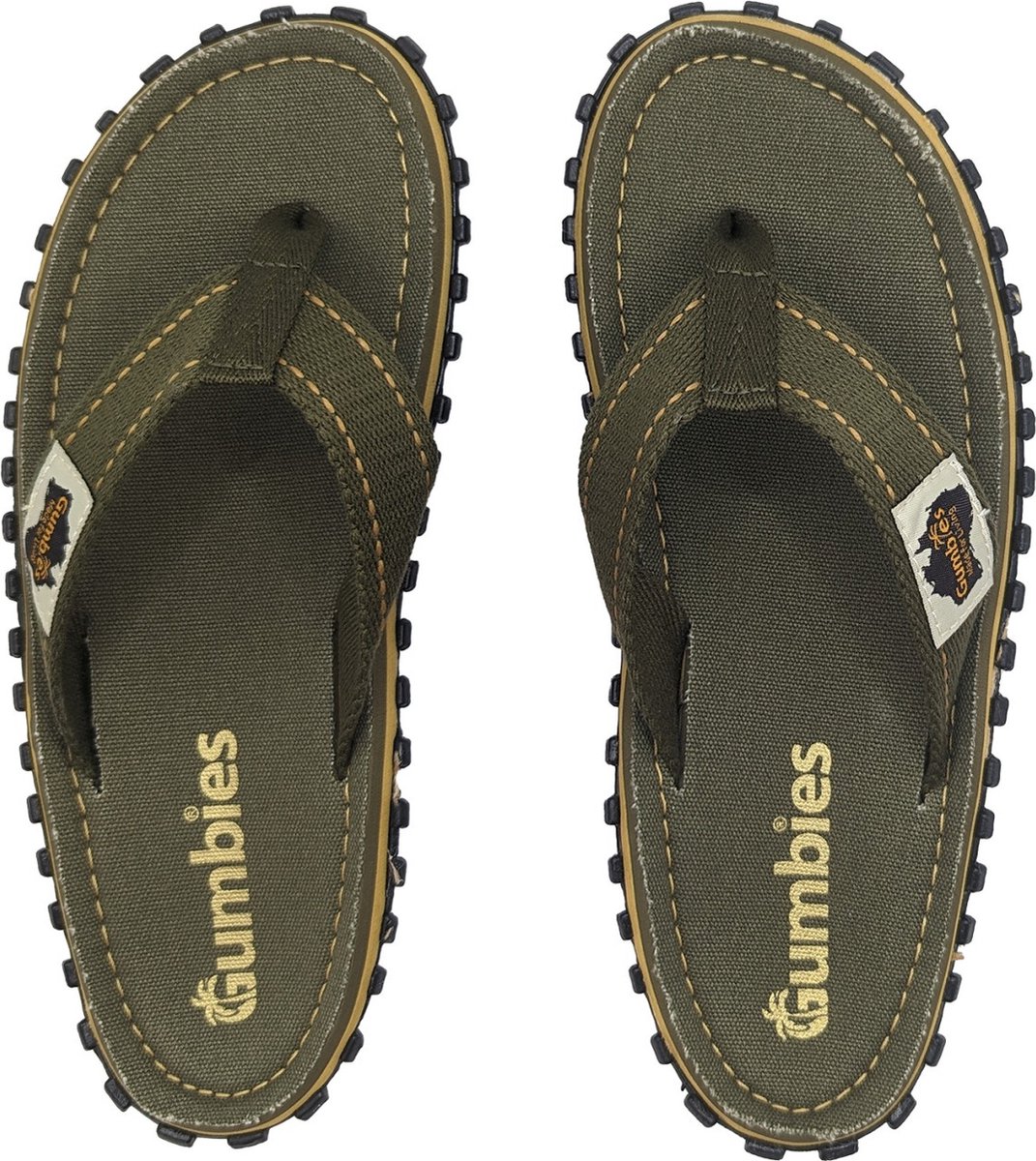 Gumbies - Teenslippers - Khaki - Maat 39