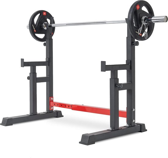 Hop-Sport Rack Squat Réglable 400kg - Support Haltères Pour Home Gym, Développé Couché Et Squat