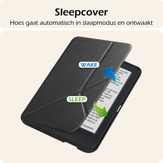 Étui adapté pour Kobo Clara BW Cover Book Case - Étui adapté pour Kobo Clara BW Case Book Cover - Zwart