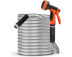 FlinQ RVS Flexibele Tuinslang tot 30 meter - Waterslang met 