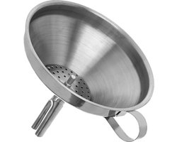 foto van Trechter met Zeef Edelstaal 12,5 cm - Keukentrechter - Keuken - Filter