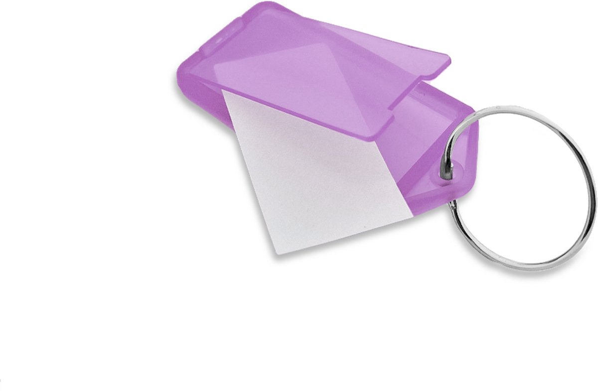 CombiCraft Openklapbare Sleutellabels Paars 60 x 27 mm - 100 stuks