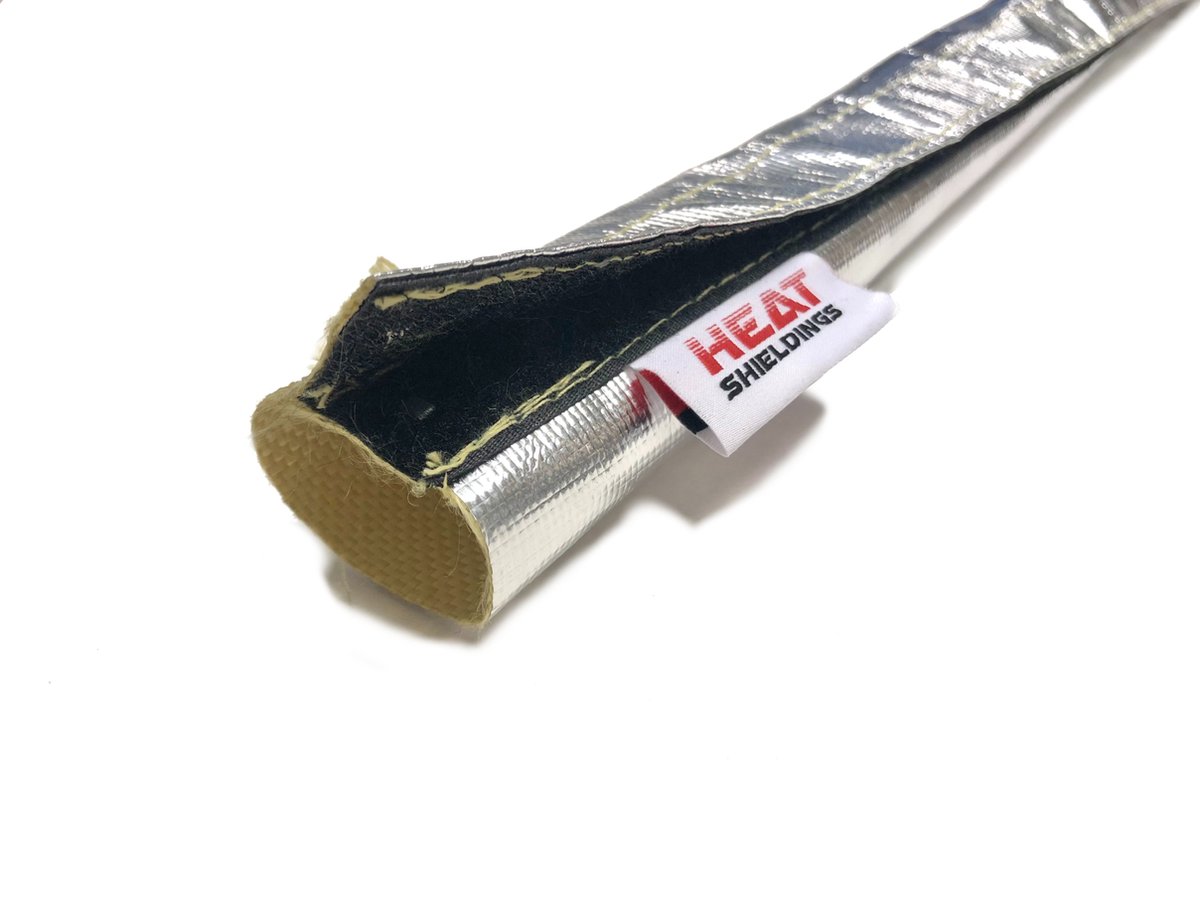 1 meter | ø 50 mm | Hitte reflecterende kevlar isolatiekous - klittenband sluiting