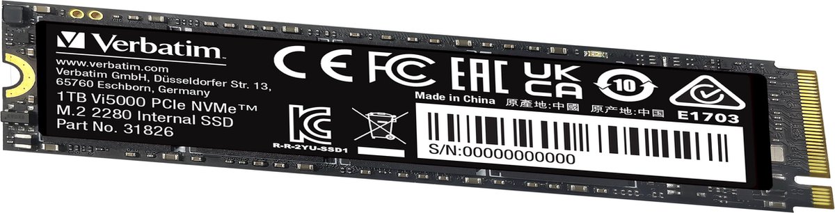Verbatim VI5000 PCIE4 NVME M.2 SSD 1TB